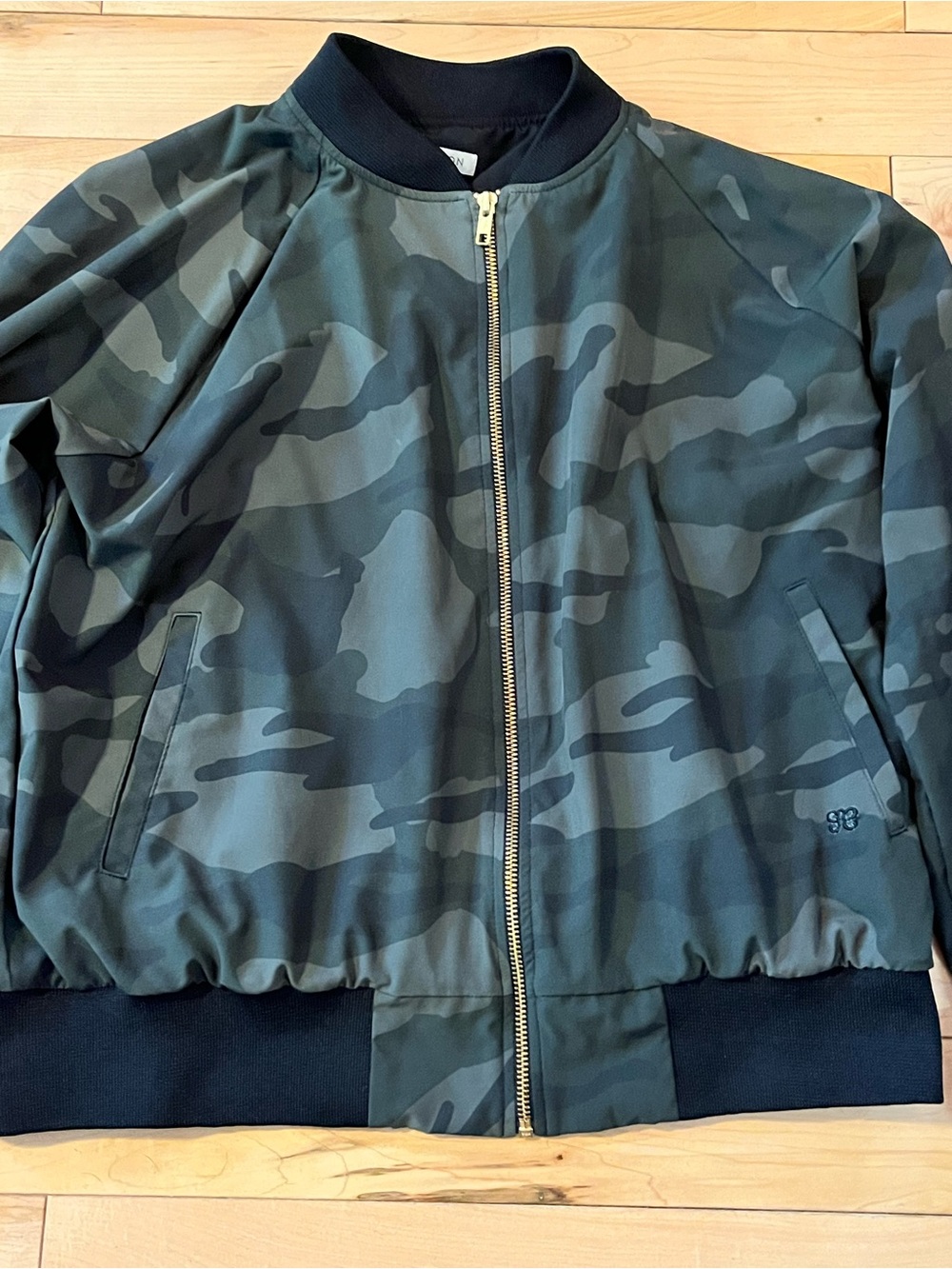 Albion Camo Bomber Jacket in Dark Green zip up extra large - Picture 3 of 9